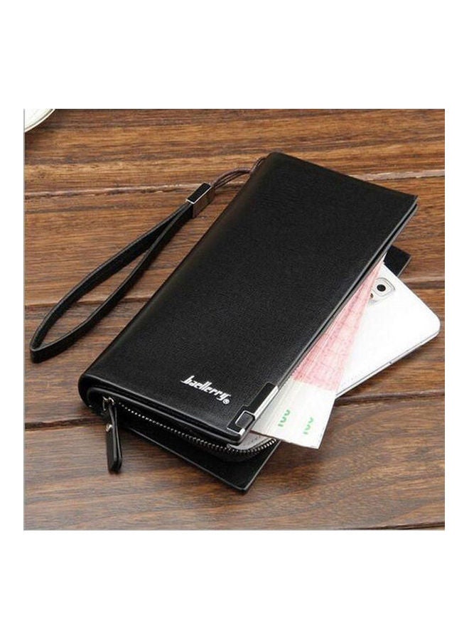 baellerry Long Leather Wallet Multi-Functiontional Black  - Image 2