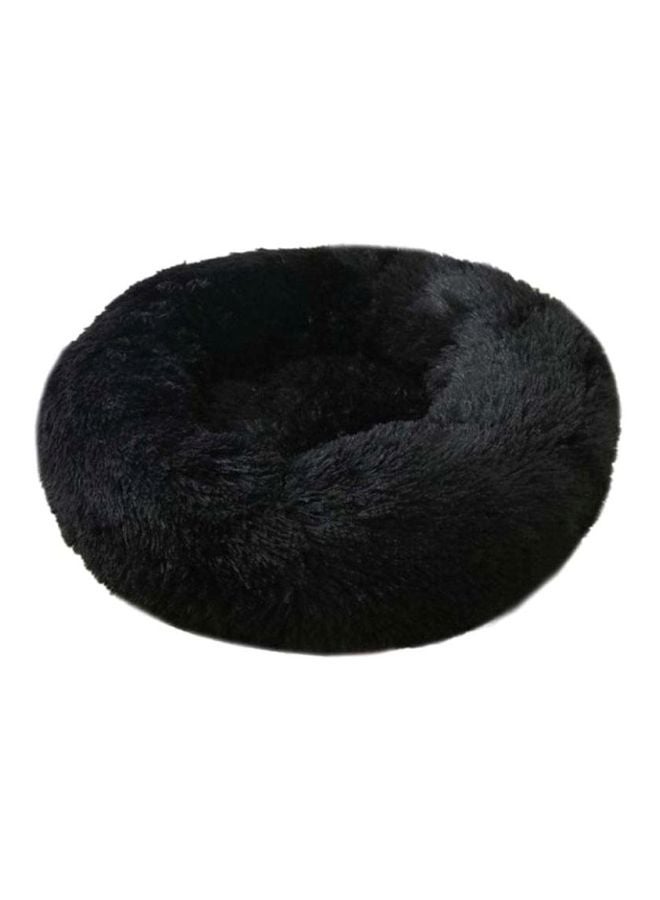 Decdeal - Donut Style Soft Plush Pet Bed Black 40x40cm - Image 1