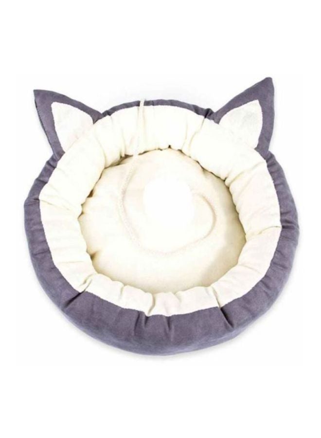 Sharpdo - Round Pet Bed Grey/White - Image 1