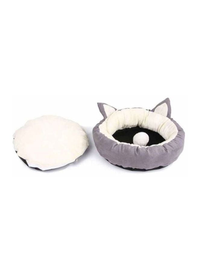 Sharpdo - Round Pet Bed Grey/White - Image 1