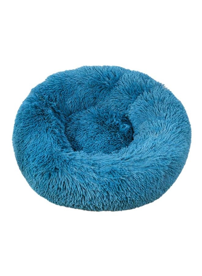 Decdeal Donut Style Soft Plush Pet Bed Petrol Blue 12x12x5inch - Image 1