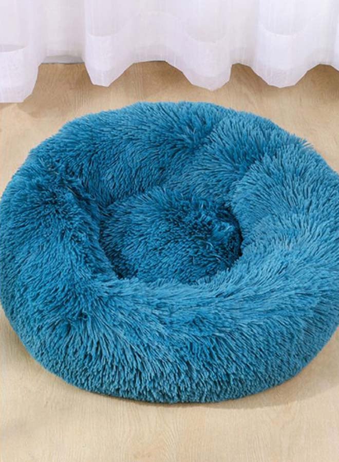 Decdeal Donut Style Soft Plush Pet Bed Petrol Blue 12x12x5inch - Image 2