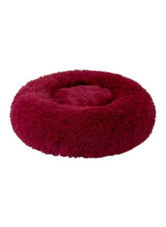 Soft Plush Round Pet Bed Red