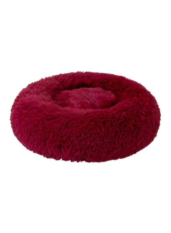 Decdeal - Soft Plush Round Pet Bed Red - Image 1