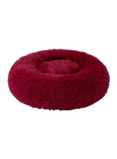 Soft Plush Round Pet Bed Red 40cm