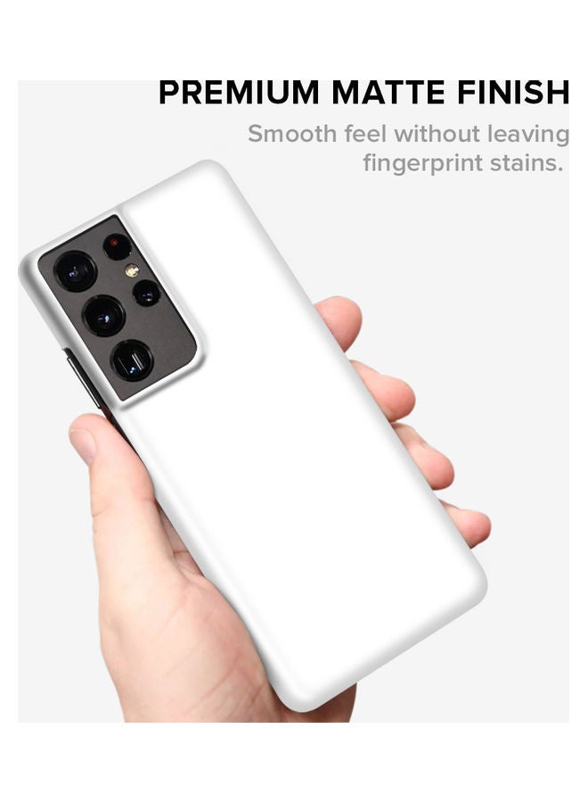 Stylizedd Shaky Lines Case Cover For Samsung Galaxy S21 Ultra 5G White - Image 2