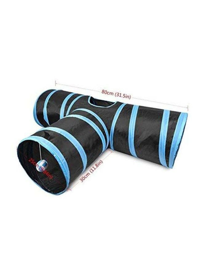 بيوينتي لعبة نفق بثلاثة مسارات الأسود / الأزرق 80x30سم - Image 2