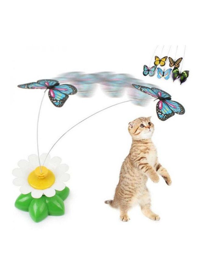 Beauenty Electric Rotating Butterfly Pet Toy Green/White/Yellow - Image 4