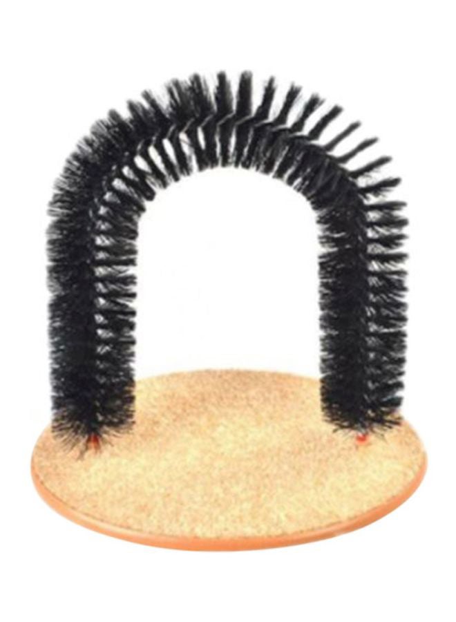 Beauenty Self Groomer Scratching Base Deshedding Tool Catnip Black/Beige  - Image 1