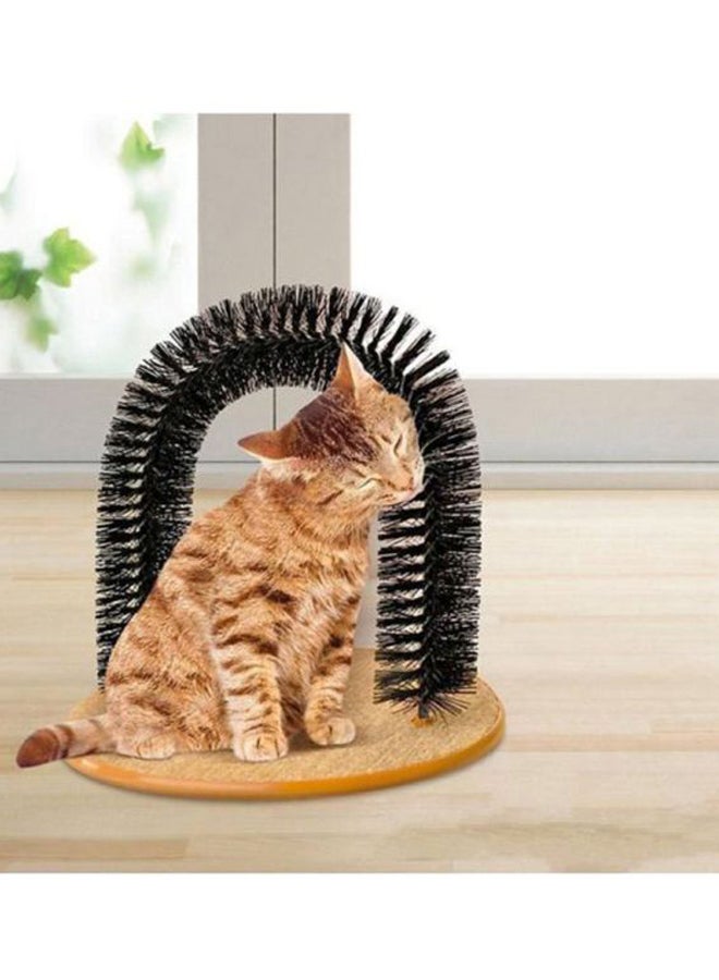 Beauenty Self Groomer Scratching Base Deshedding Tool Catnip Black/Beige  - Image 2