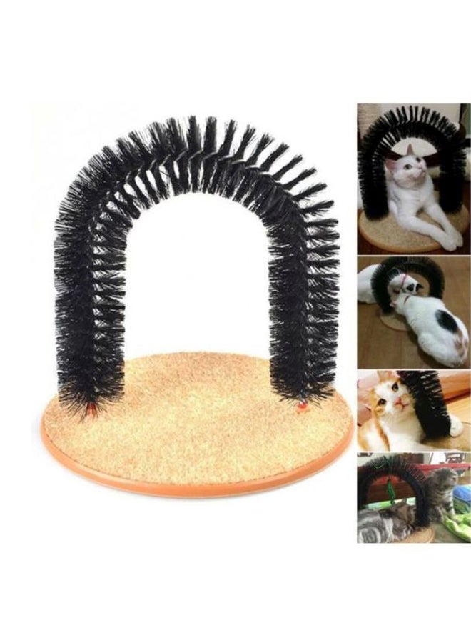 Beauenty Self Groomer Scratching Base Deshedding Tool Catnip Black/Beige  - Image 3