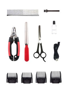 Decdeal 12-Piece Electric Power Clipper Pet Grooming Kit Gold/Black/Silver  - Image 2