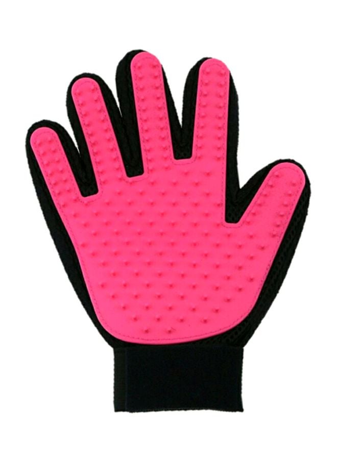 Beauenty Pet Hair Grooming Gloves Pink/Black 16.8x23x0.6cm