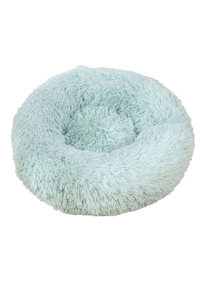 Decdeal Round Shaped Plush Bed Green - Image 1
