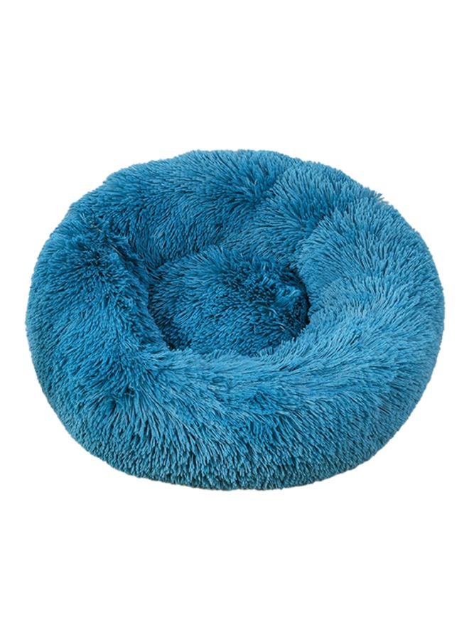 Soft Plush Round Pet Bed Blue 30x12x30cm - v1614176119/N38042615A_1