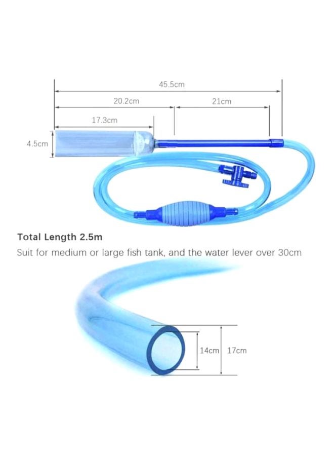 Decdeal - Aquarium Siphon Pump Blue/White 2.5meter - Image 1