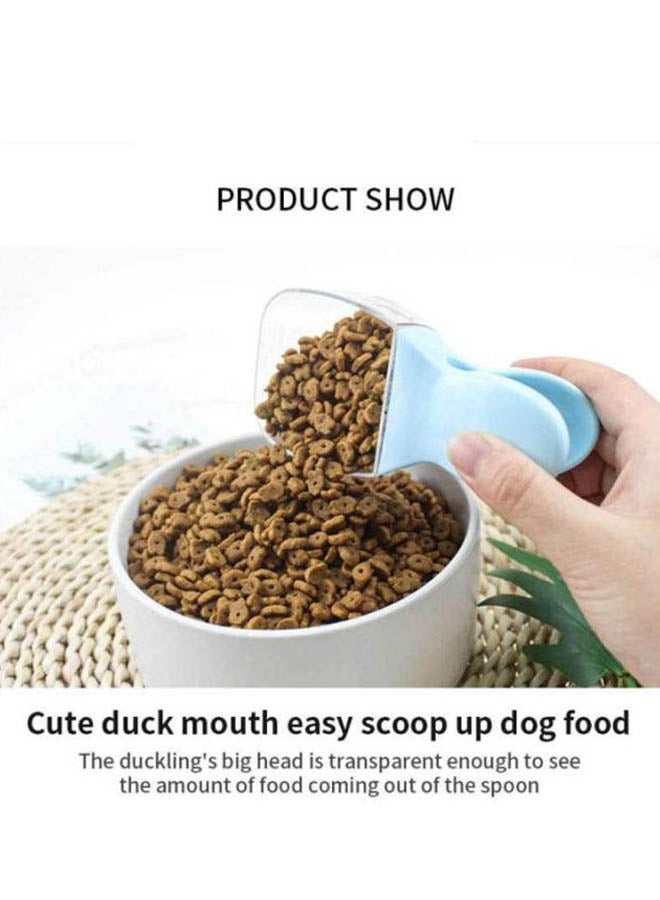 Beauenty Pet Feeding Spoon Bowl Light Blue/Clear 14x7x5.5cm - Image 2