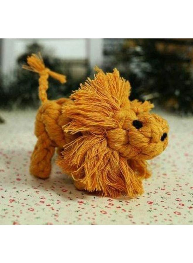 بيوينتي لعبة للحيوانات الأليفة بتصميم محبوك مصنوع باليد على شكل أسد بني - Image 3