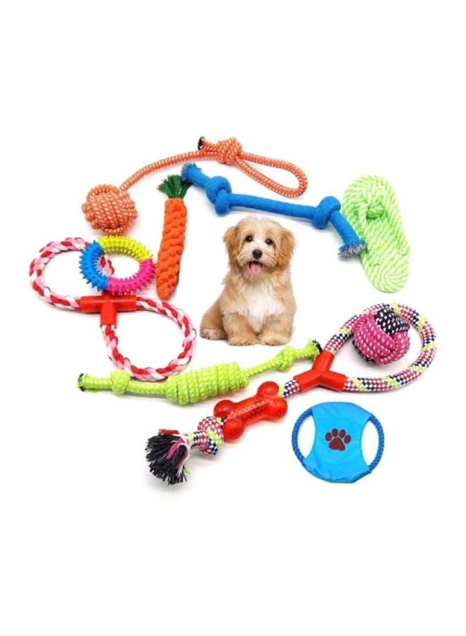 Beauenty 10-Piece Pet Puppy Toy Set Red/Blue/Green  - Image 2