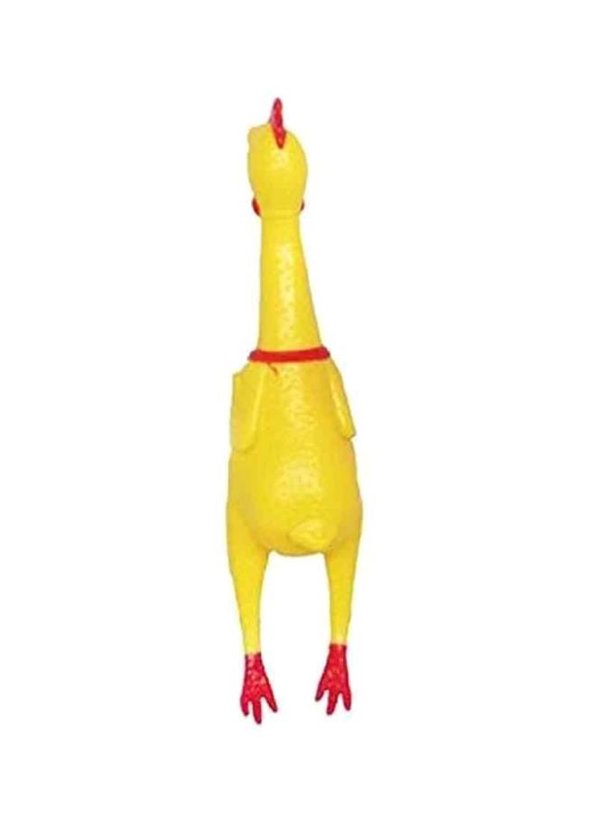 Beauenty Screaming Rubber Chicken Pet Yellow/Red/Black 17x5cm - Image 2