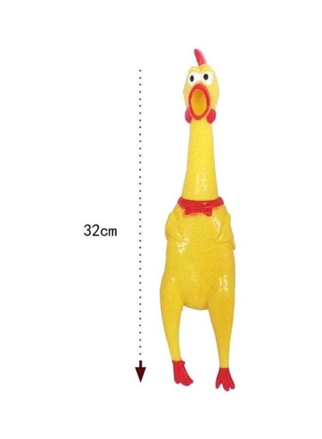 Beauenty Screaming Rubber Chicken Pet Yellow/Red/Black 17x5cm - Image 3