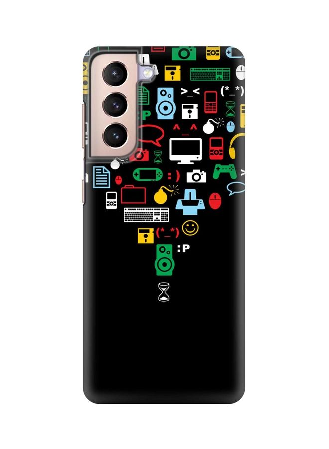 غطاء حماية بنمط يعبر عن التقارب لهاتف سامسونج جالاكسي S21 5G أسود