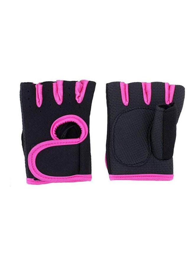 Generic Sports Fitness Half Finger Glove For Women  Body Building Weight Lifting Excise Gloves Hollow Breathable Anti Slip Gym Fingerless Glove 