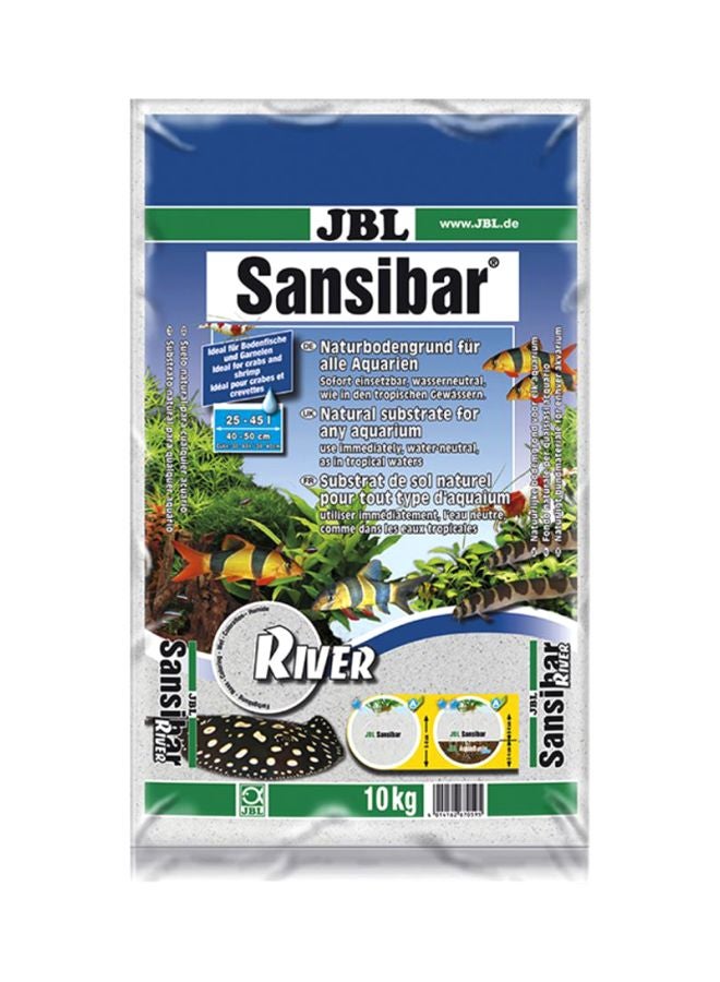 جي بي إل حصى سانسيبار النهرية الزخرفية لأحواض السمك أبيض - Image 1