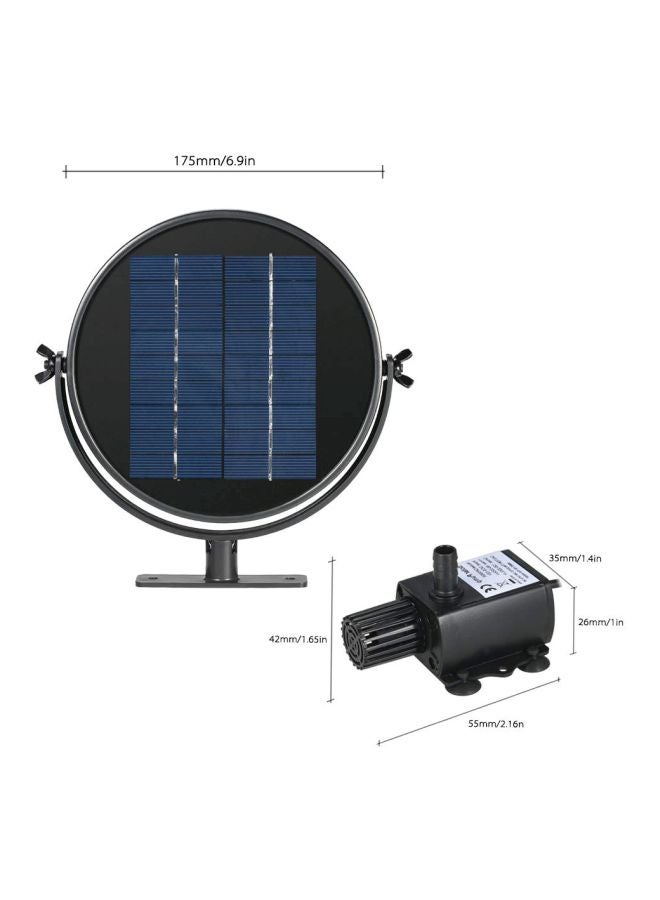 Decdeal Solar Power Fountain Submersible Brushless Water Pump Kit Black 20x20x5cm - Image 3
