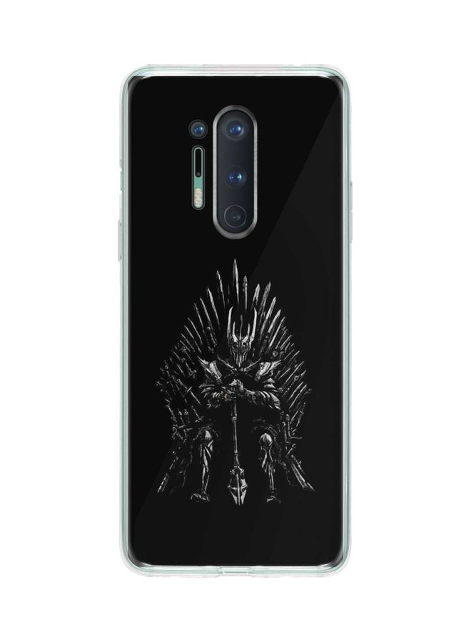 ستايلايزد غطاء حماية من سلسلة كلاسيك بتصميم عرش وحيد من مسلسل "GOT" لهاتف ون بلس 8 برو أسود - Image 1