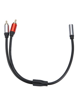 3.5mm Female to Dual RCA Male Audio Cable Black - v1614177509/N44715023A_1