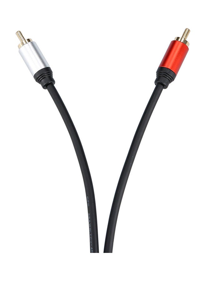 3.5mm Female to Dual RCA Male Audio Cable Black