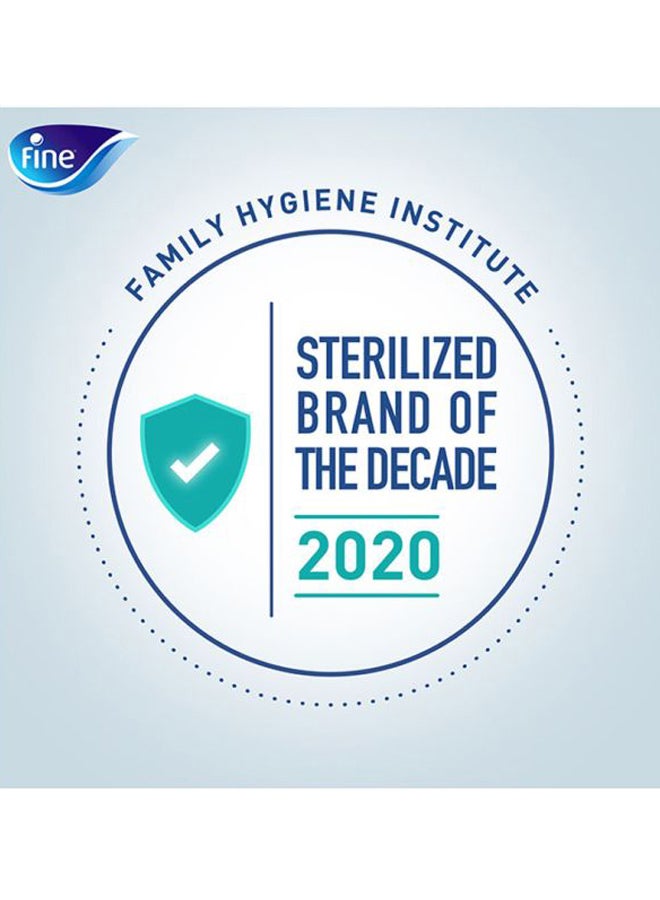 فاين مجموعة مناديل كلاسيك معقَّمة للوجه مكونة من 10 عبوات أبيض 23.8x8.4x11.8سم - Image 2