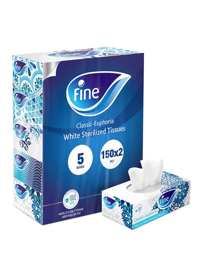 Fine Sterilized Facial Tissues (150 x 2 PLY - 300 Sheets)  - Image 1