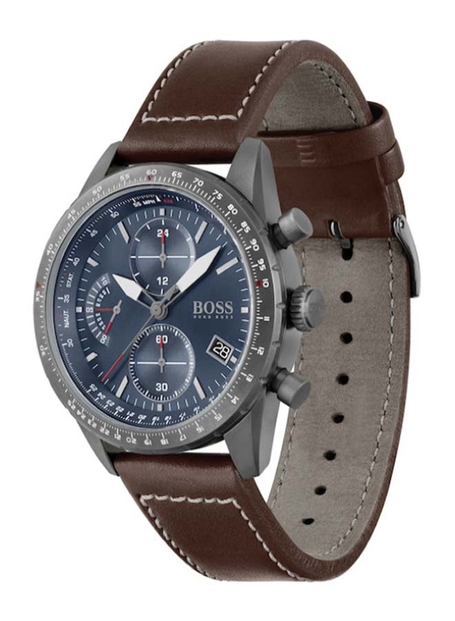 HUGO BOSS Men's Pilot Edition Water Resistance Leather Analog Watch 1513852  - Image 2