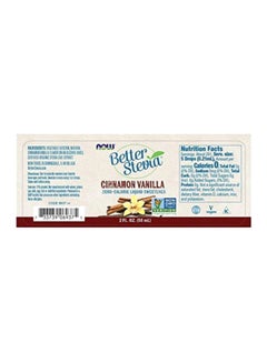 Now Foods Better Stevia Tropical Cinnamon Vanilla Sweetener 59ml  - Image 2