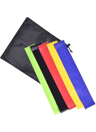 5-Piece Latex Fitness Resistance Loop Band For Physical Therapy Yoga