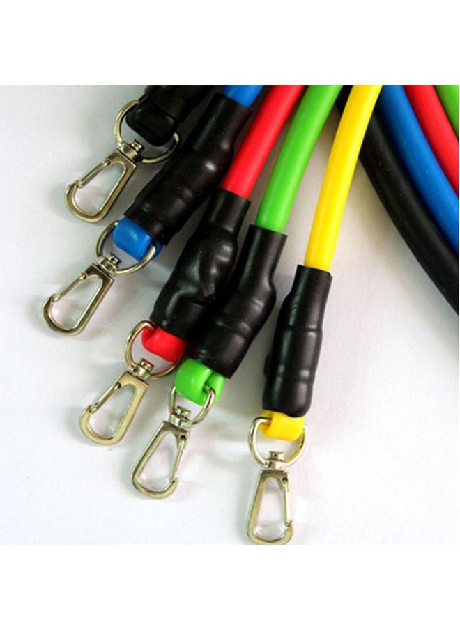 Generic 11-Piece /Set Latex Resistance Bands Crossfit Training Exercise Yoga Tubes Pull Rope, Rubber Expander Elastic Bands Fitness With Bag 22.4cm  - Image 2