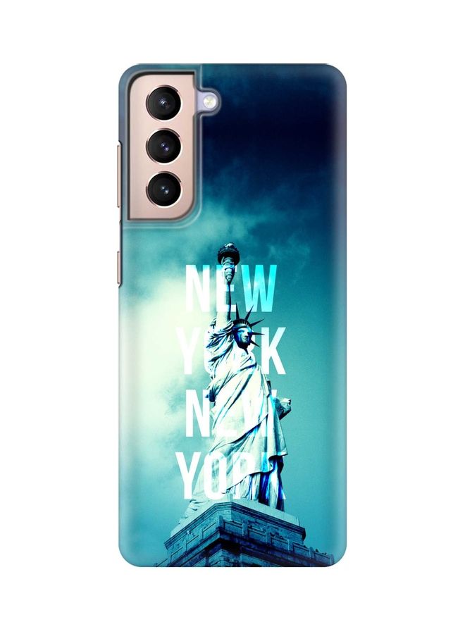 Stylizedd New York Case Cover For Samsung Galaxy S21 5G Blue - Image 1