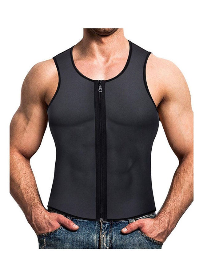 Generic - Men Waist Trainer Vest Slimming Body Shaper Compression Shirt Gym Clothes Corset - Image 1