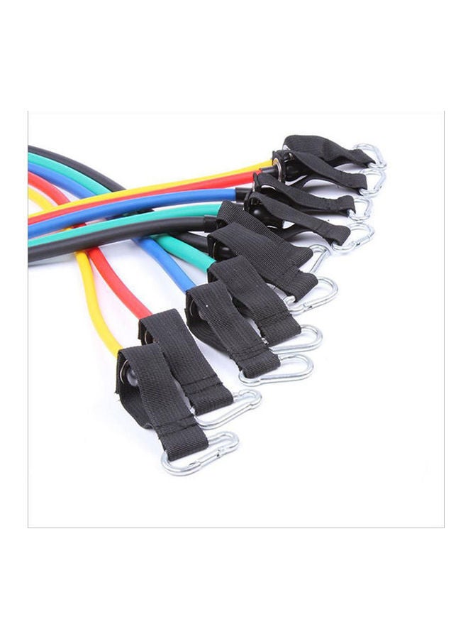 11-Piece Resistance Band Set With Stackable Exercise Legs Ankle Straps Multi-Function Professional Fitness Equipment 19.8cm - Image 2