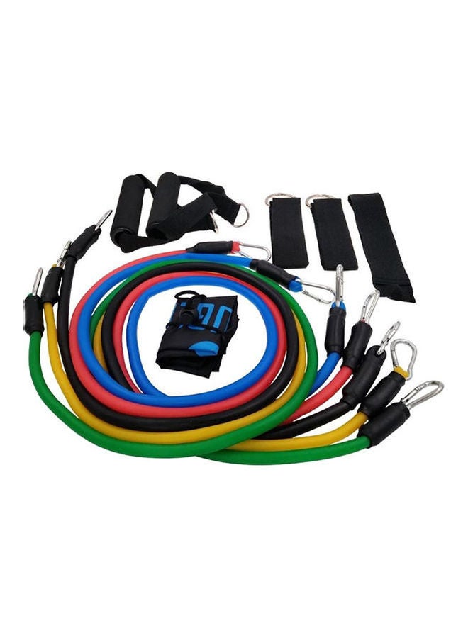 Generic Yougle 11-Piece Pull Rope Fitness Exercises Resistance Bands Crossfit Latex Tubes Pedal Excerciser Body Training Workout Yoga Set 23.8cm  - Image 1