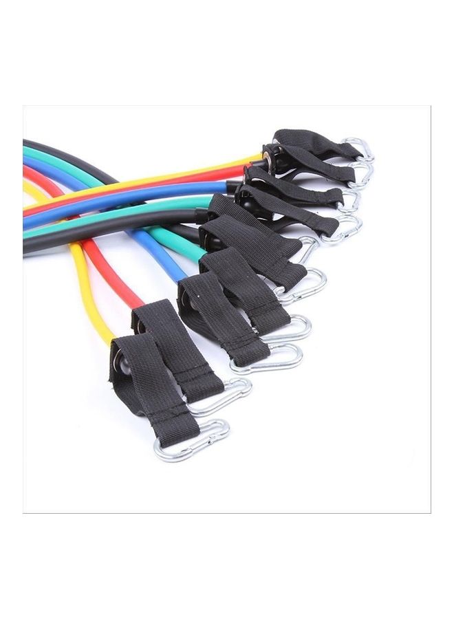 Generic 11-Piece Fitness Resistance Band Set With Stackable Exercise Legs Ankle Straps Multi-function Professional Equipment  - Image 2