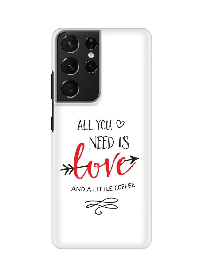 Stylizedd Protective Case Cover for Samsung Galaxy S21 Ultra 5G White/Black/Red 