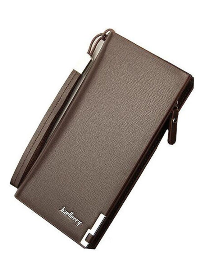 baellerry Fashion Trend Multifunctional Leather Long Wallet Brown  - Image 1