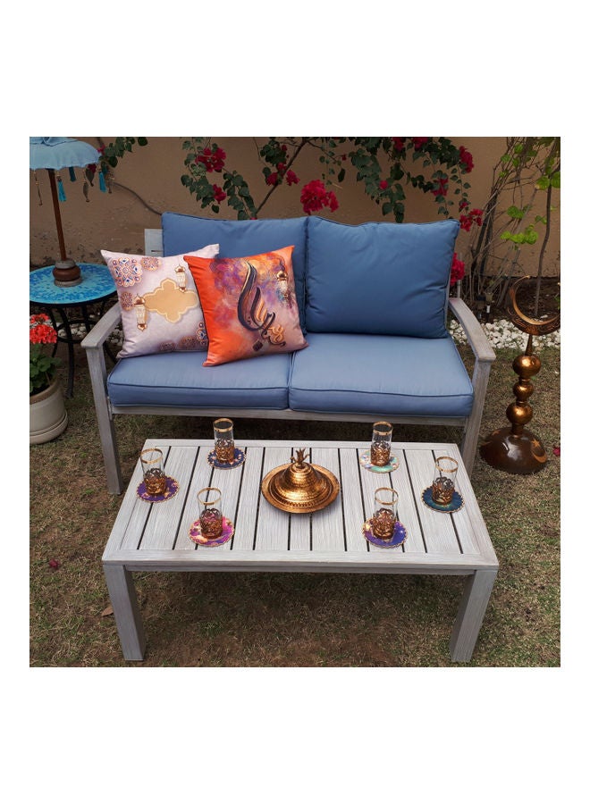 Alwan Ramadan Kareem Fabric Coaster Set of 6 Multicolour 11cm - Image 4