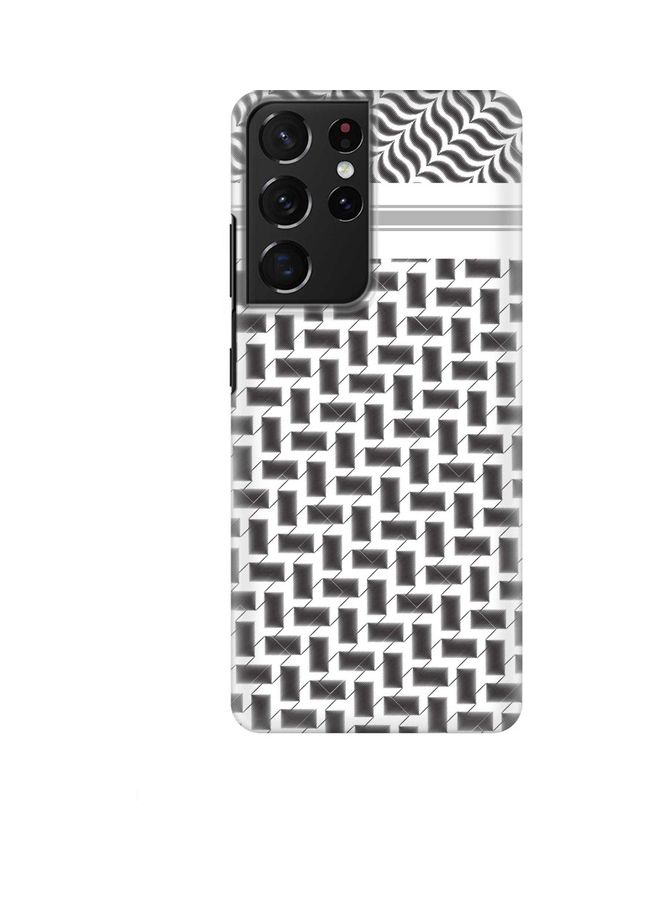 Shemag Case Cover For Samsung Galaxy S21 Ultra 5G Black/White