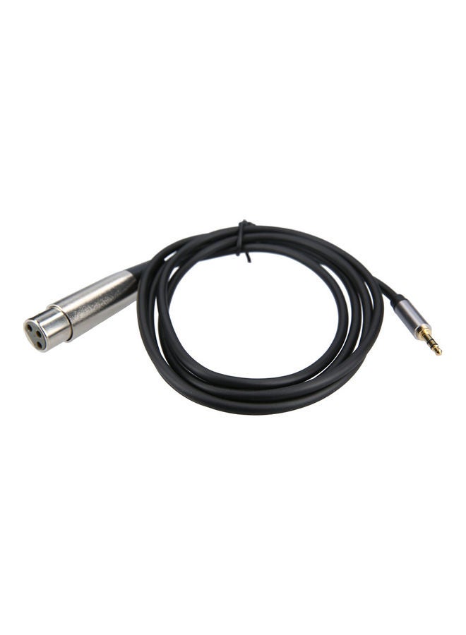 Generic XLR Audio Cable 3.5mm Male to Female Cannon Black  - Image 1