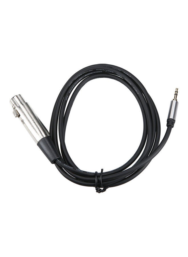 Generic XLR Audio Cable 3.5mm Male to Female Cannon Black  - Image 2