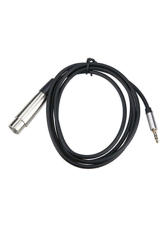 Generic XLR Audio Cable 3.5mm Male to Female Cannon Black  - Image 3